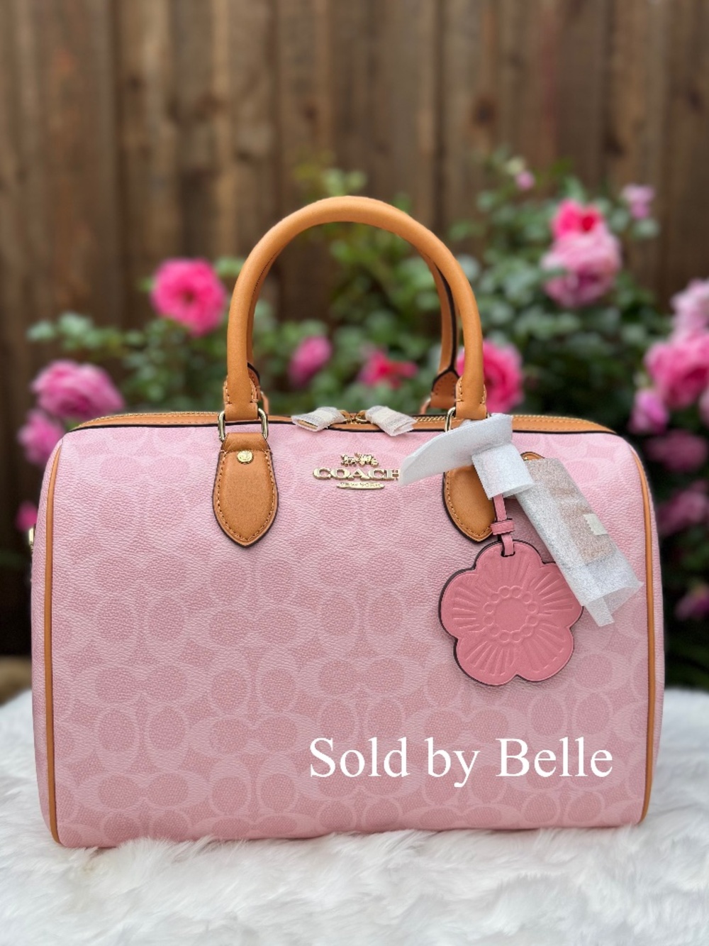 NWT Coach Large Rowan Powder Pink Purse